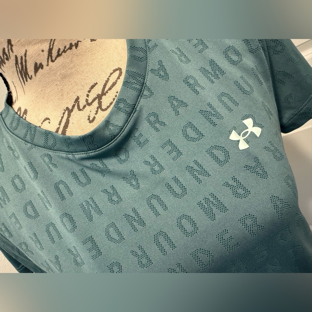 NWOT Under Armour Velocity Wordmark Jacquard Short Sleeve - Picture 3 of 10
